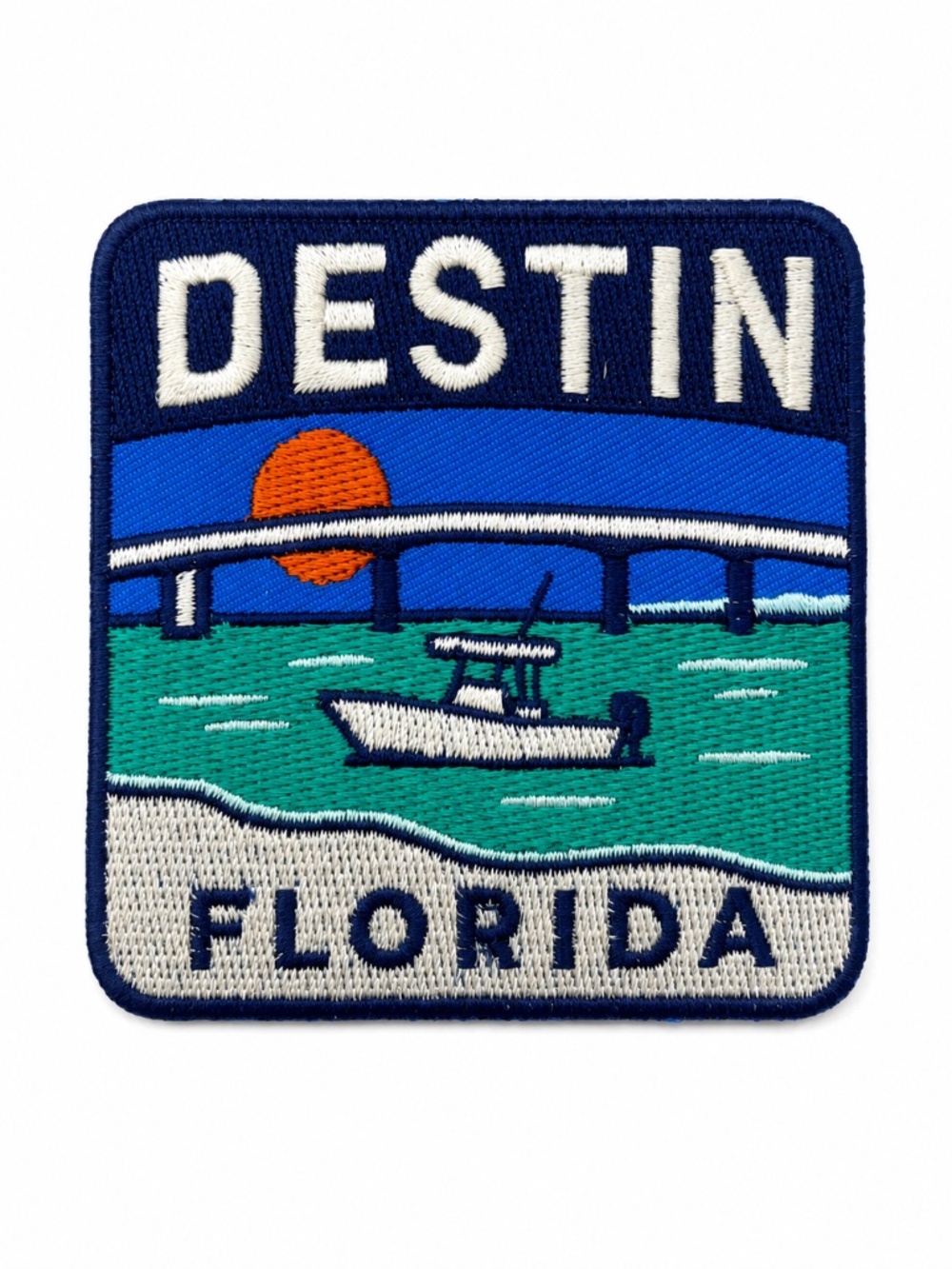 Destin Florida Patch – 3 Inch Iron On Embroidered Beach Travel Souvenir